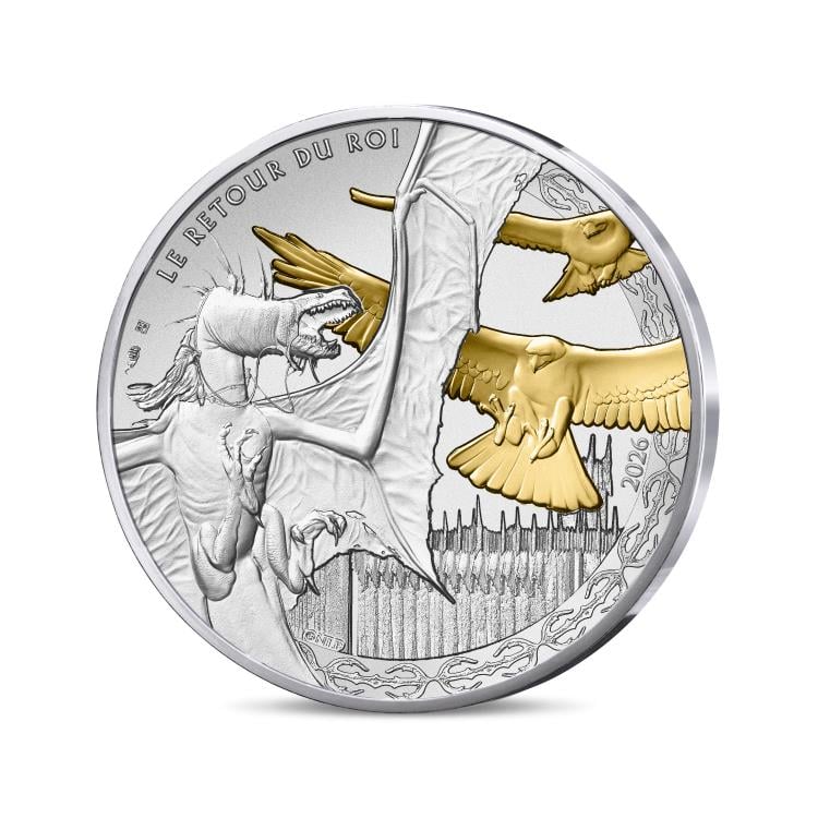 2026 France The Lord of the Rings Fighting Eagles Limited Edition 10 Euro Silver Collectible Coin Gallery Image 3