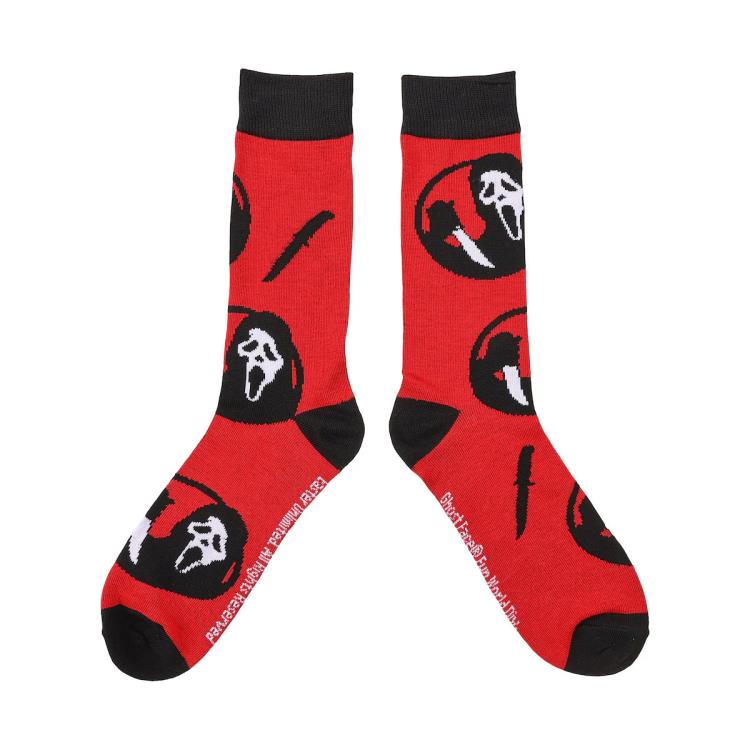 Ghost Face Character Art Men's Casual Crew Socks 5-Pack Gallery Image 4