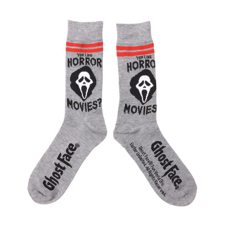 Ghost Face Character Art Men's Casual Crew Socks 5-Pack Gallery Image 5