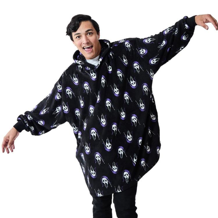 Ghost Face AOP Wearable Blanket Hoodie Gallery Image 5