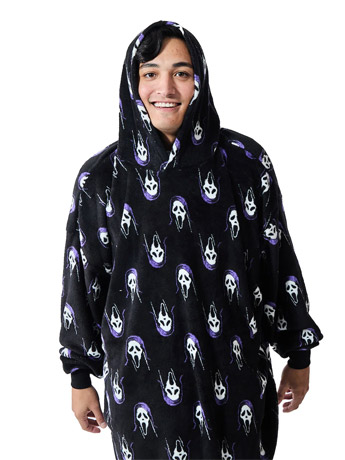 Ghost Face AOP Wearable Blanket Hoodie Gallery Image 2