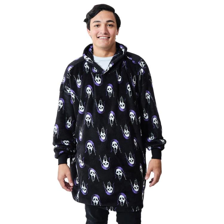 Ghost Face AOP Wearable Blanket Hoodie Gallery Image 3
