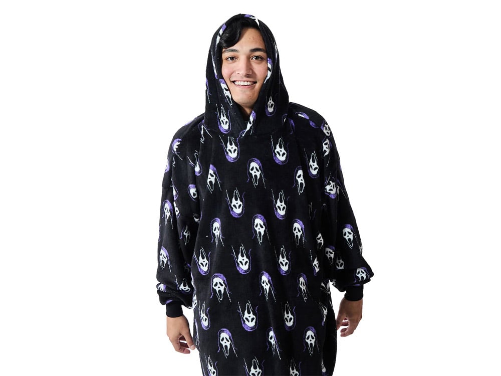 Ghost Face AOP Wearable Blanket Hoodie Gallery Image 1