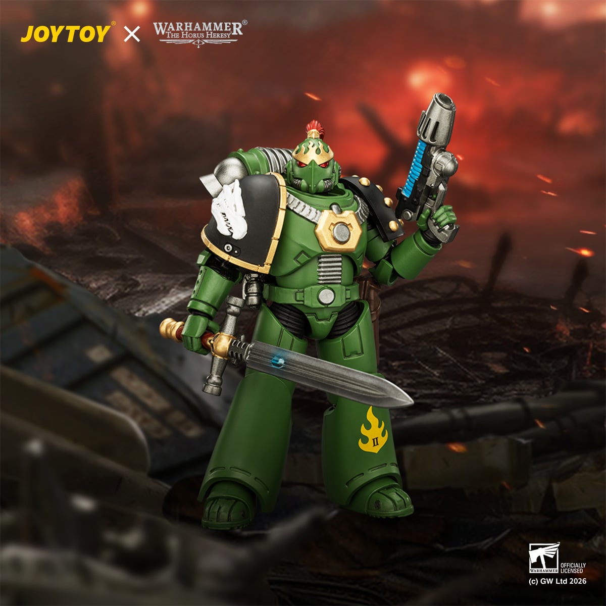 Warhammer: The Horus Heresy Salamanders MKVI Tactical Legionary 1/18 Scale Action Figure Gallery Image 3