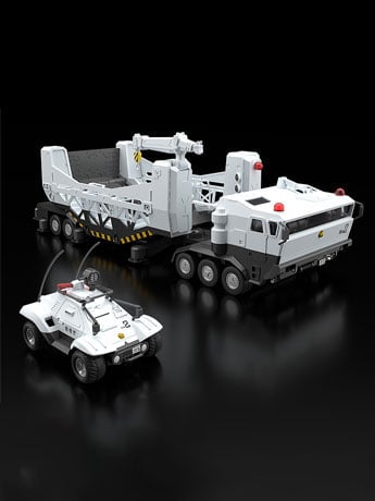 Mobile Police Patlabor Moderoid Type 98 Special Command Vehicle & Type 99 Special Labor Carrier Model Kit Set (2nd Reissue) Gallery Image 2