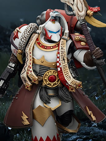 Warhammer 40,000 White Scars Stormseer Consul with Force Staff and Bolt Pistol 1/18 Scale Action Figure Gallery Image 2