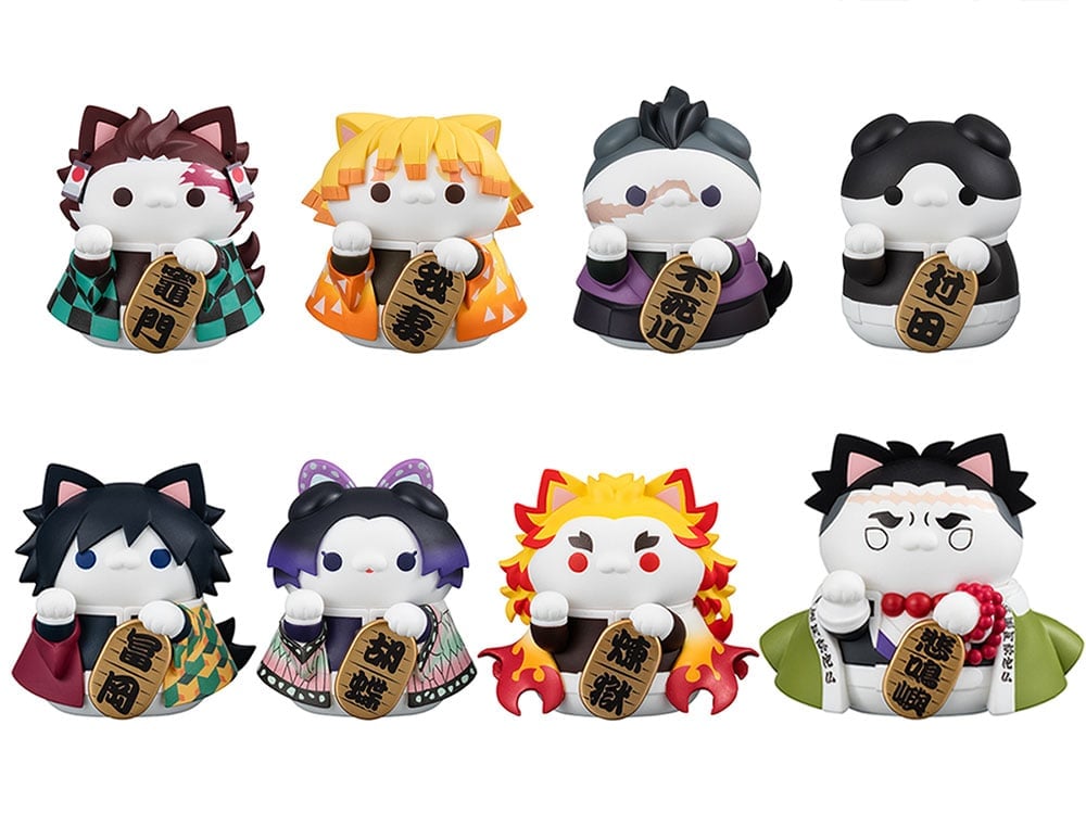 Demon Slayer: Kimetsu no Yaiba Mega Cat Project Demon Slayer Fortune Cats Box of 8 Random Figures Gallery Image 1