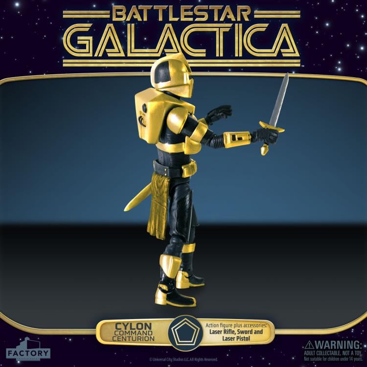 Battlestar Galactica (1978) Cylon Command Centurion (Gold) 3.75-Inch Scale Action Figure Gallery Image 8