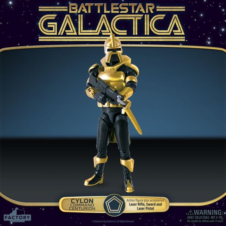 Battlestar Galactica (1978) Cylon Command Centurion (Gold) 3.75-Inch Scale Action Figure Gallery Image 3