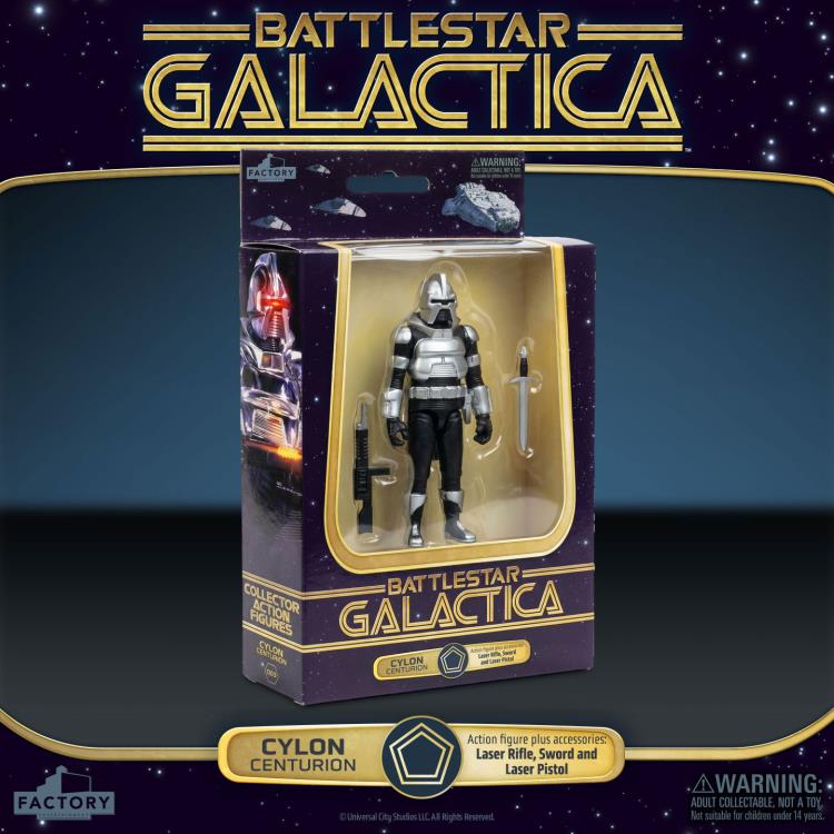m*x様 1978 Battlestar Galactica Cylon Fig Battlestar Galactica (1978) Cylon Centurion (Silver) 3.75-Inch
