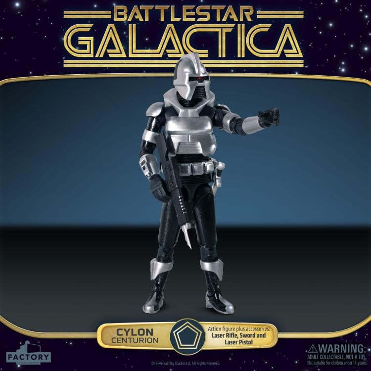 Battlestar Galactica (1978) Cylon Centurion (Silver) 3.75-Inch