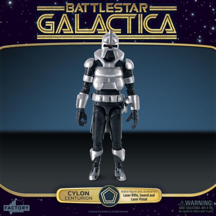 Battlestar Galactica (1978) Cylon Centurion (Silver) 3.75-Inch
