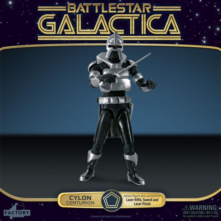 Battlestar Galactica (1978) Cylon Centurion (Silver) 3.75-Inch