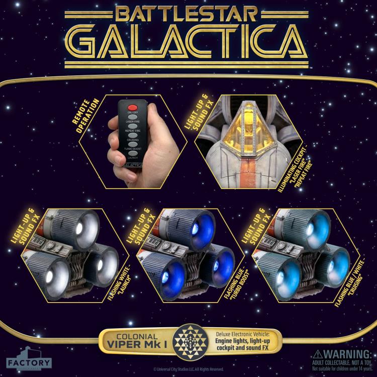 Battlestar Galactica (1978) Colonial Viper Electronic Vehicle with Lieutenant Boomer Action Figure Gallery Image 10