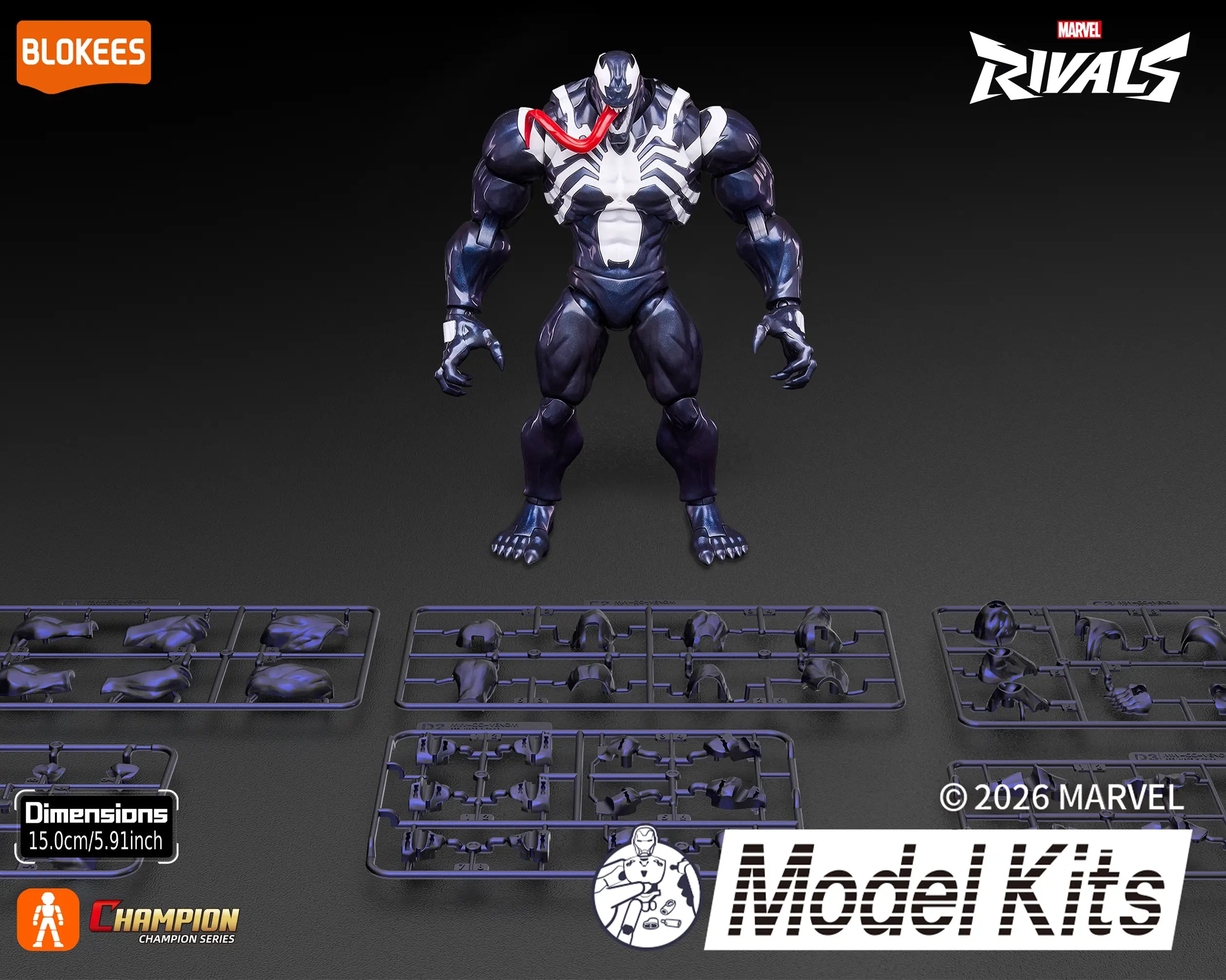 Marvel Rivals Champion Class CC07 Venom Model Kit Gallery Image 6
