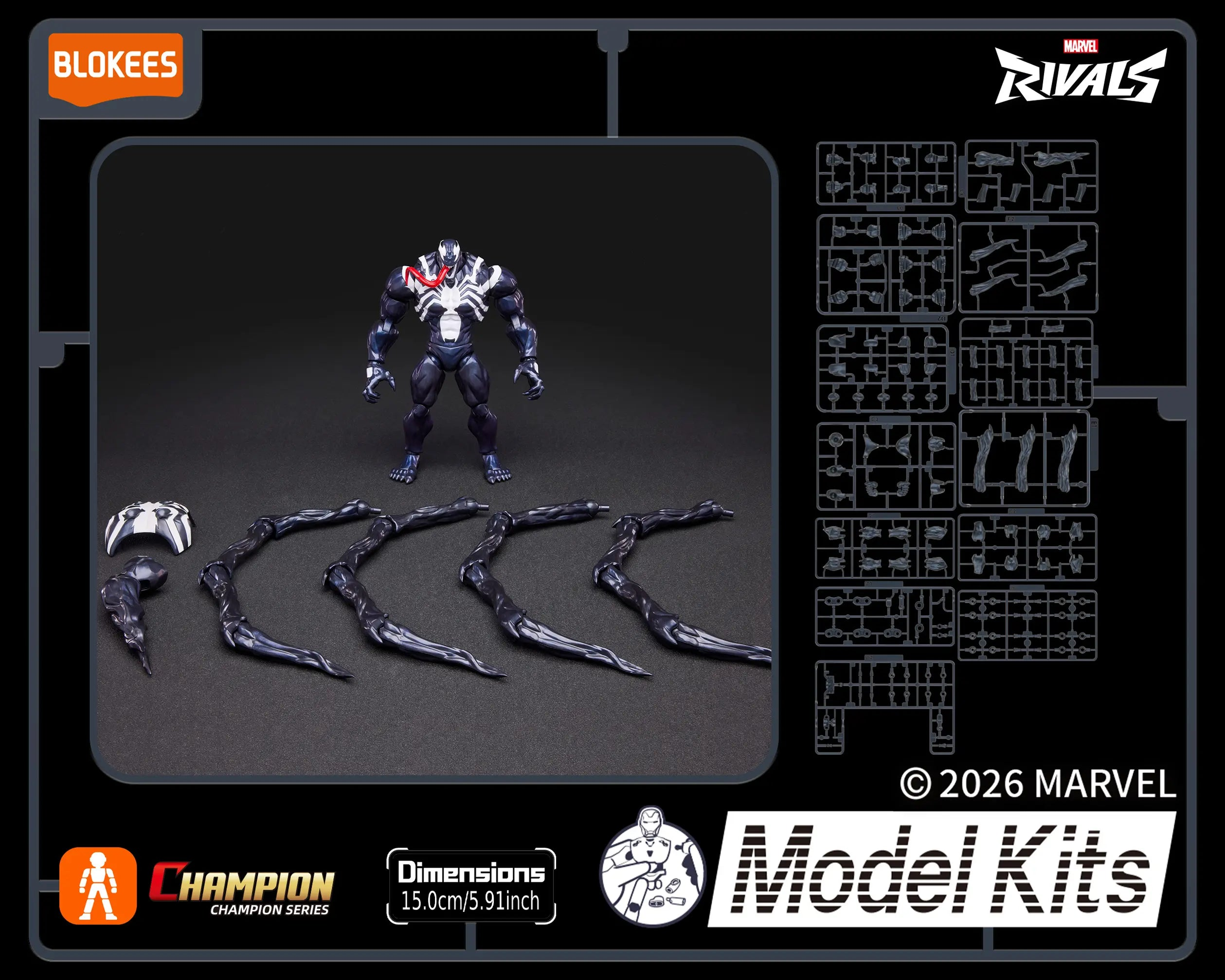 Marvel Rivals Champion Class CC07 Venom Model Kit Gallery Image 7