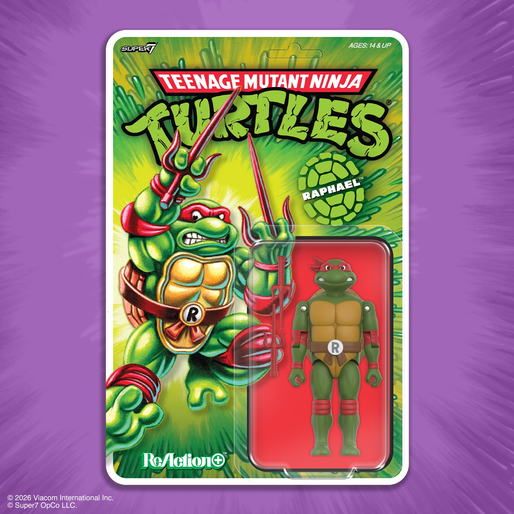 Teenage Mutant Ninja Turtles ReAction+ Raphael Action Figure Gallery Image 4