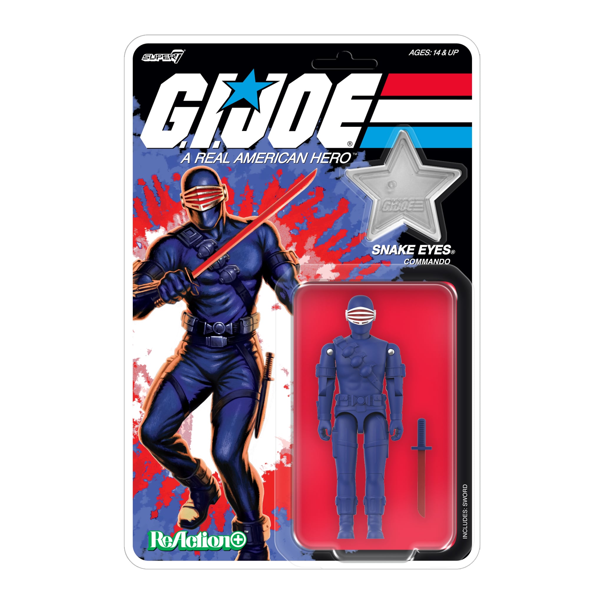 G.I. Joe ReAction+ Snake Eyes (America's 250th Anniversary) Action Figure Gallery Image 7