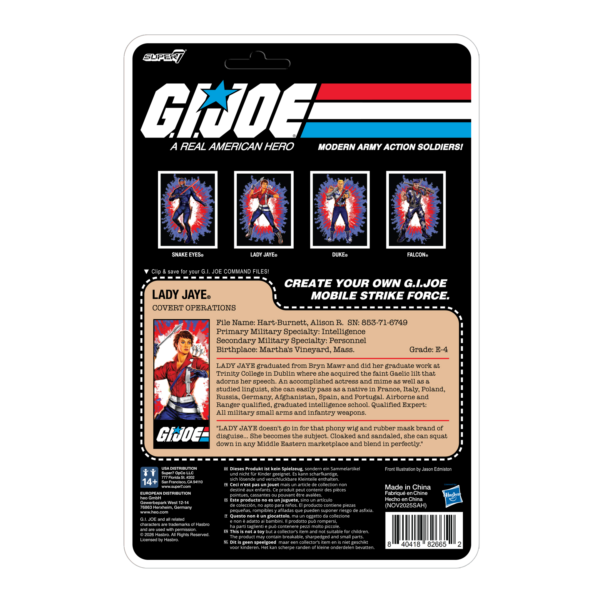 G.I. Joe ReAction+ Lady Jaye (America's 250th Anniversary) Action Figure Gallery Image 8