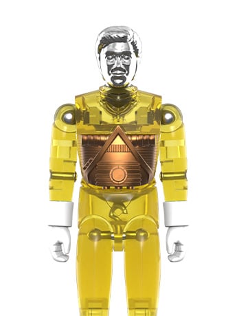 Image of Micronauts ReAction+ Time Traveler (Translucent Yellow) Action Figure