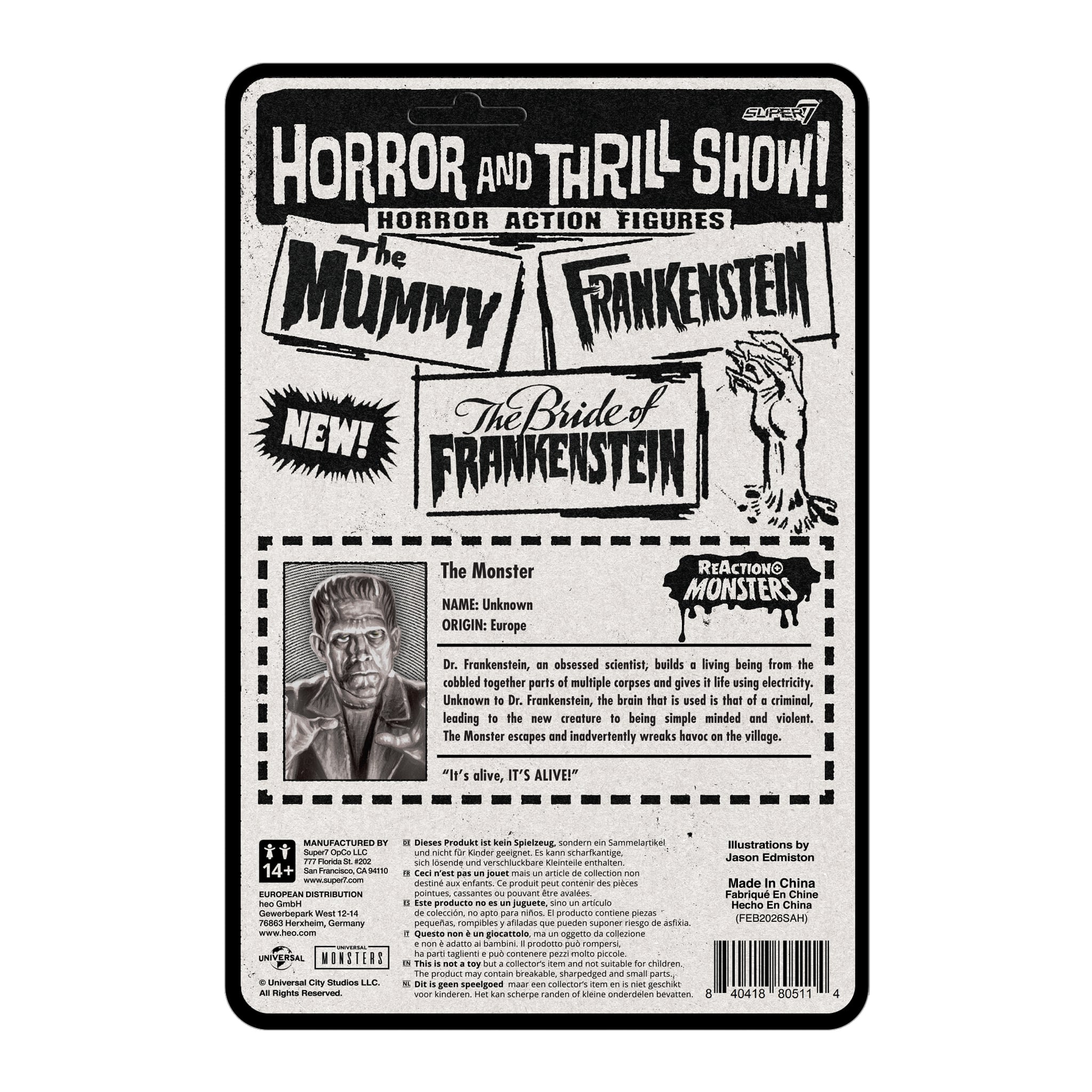 Universal Monsters ReAction+ Frankenstein Action Figure Gallery Image 6