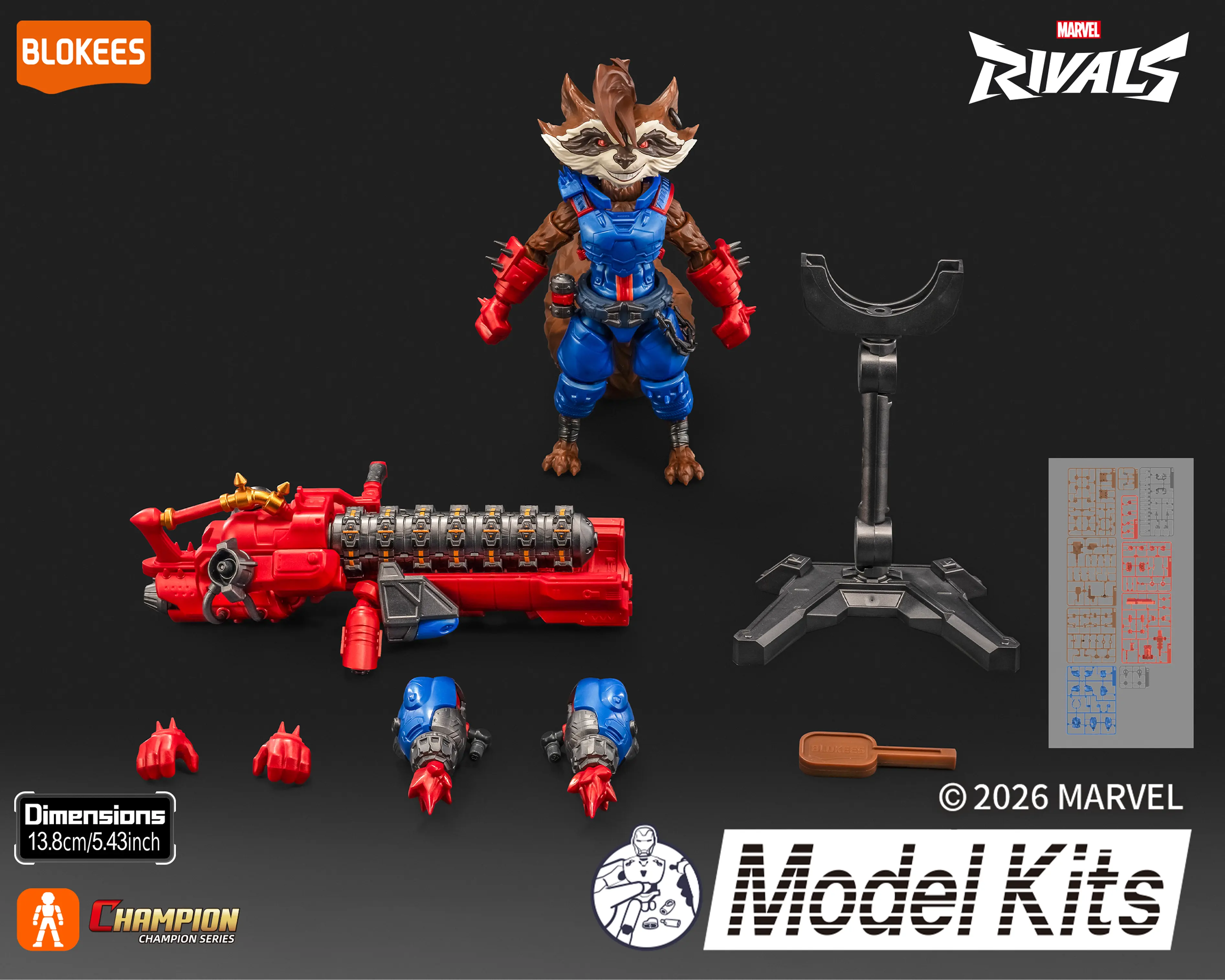 Marvel Rivals Champion Class CC08 Rocket Raccoon Model Kit Gallery Image 11