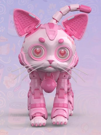 Cyber Zoo Cat28-B (Pink Ver.) Limited Edition Action Figure Gallery Image 2