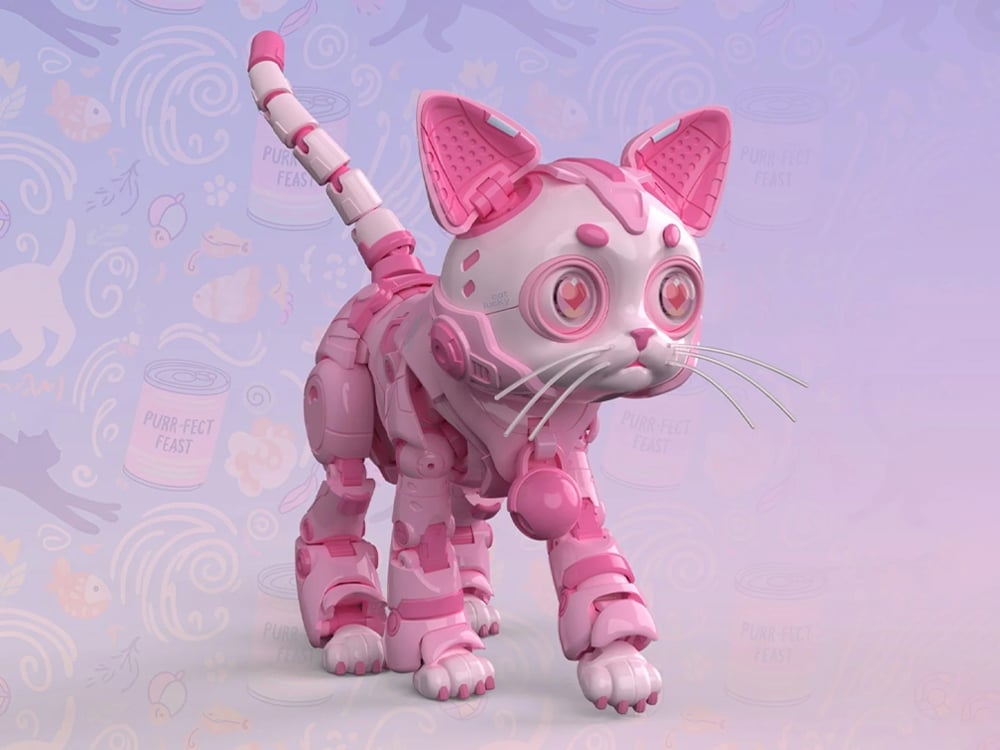 Cyber Zoo Cat28-B (Pink Ver.) Limited Edition Action Figure Gallery Image 1