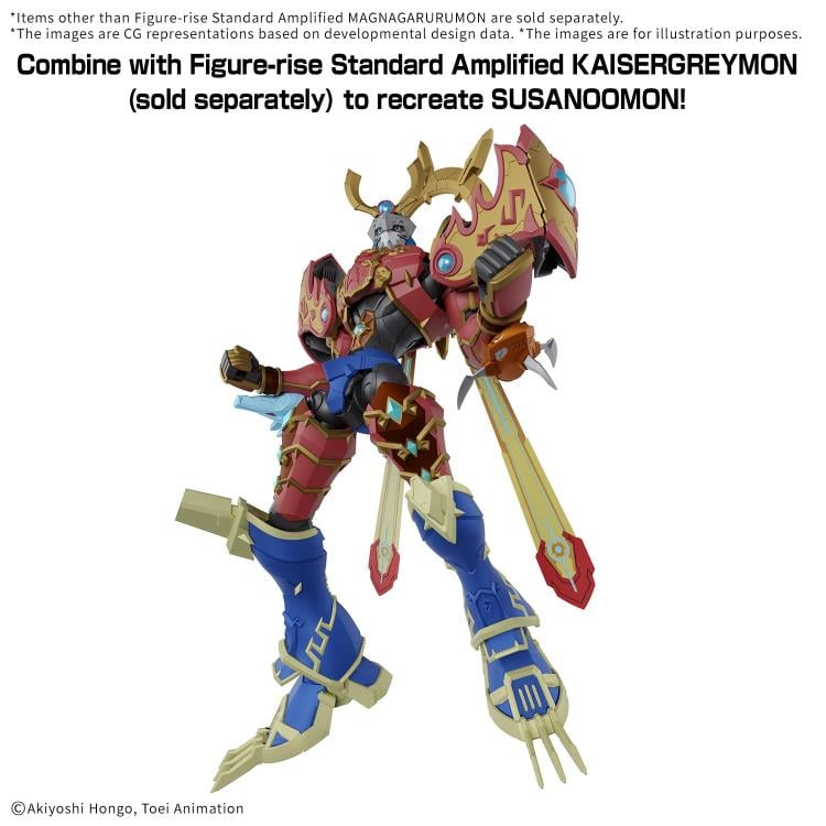 Digimon Figure-rise Standard Amplified MagnaGarurumon Model Kit Gallery Image 7