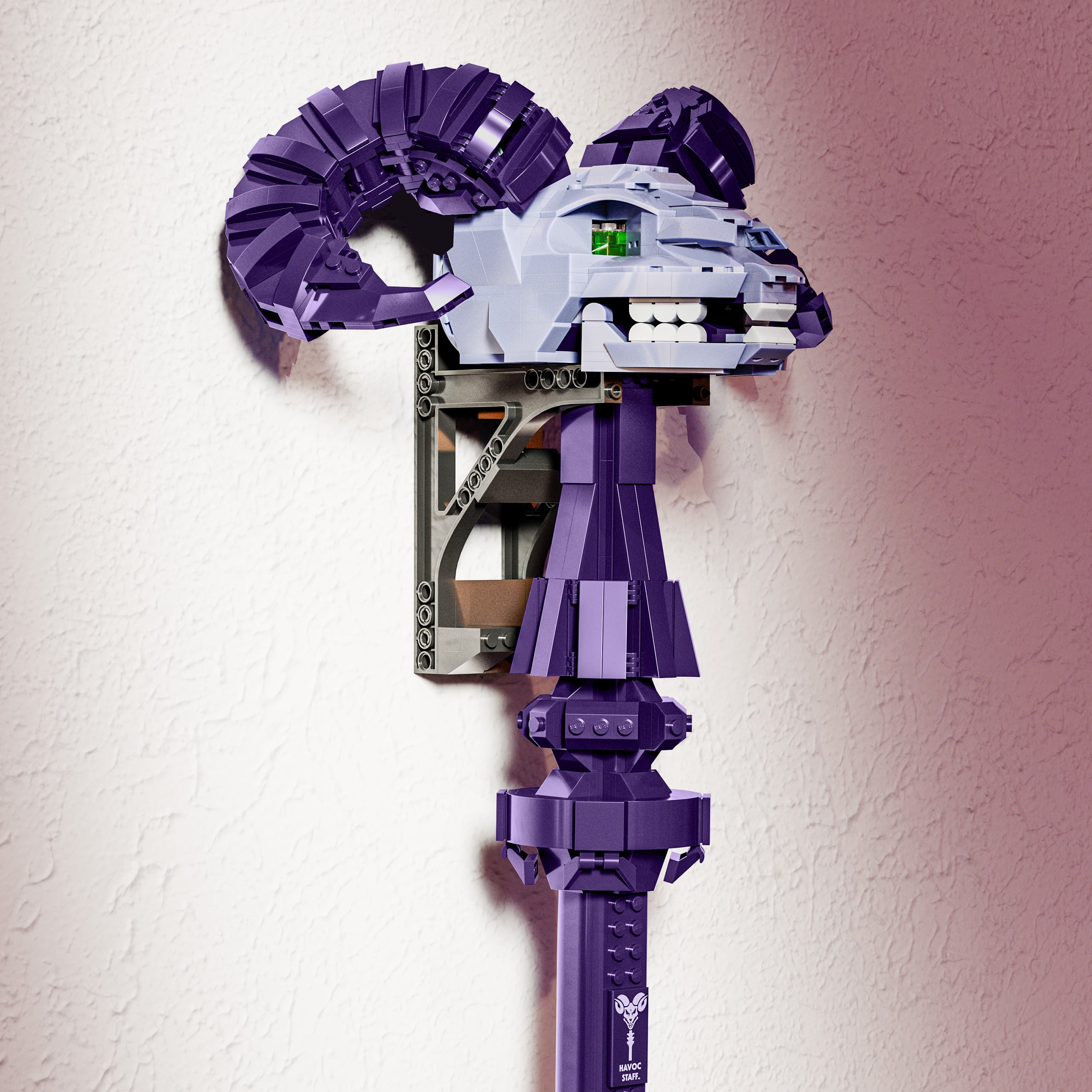 Masters of the Universe Brick Shop Skeletor Havoc Staff 1/2 Scale Replica Building Set Gallery Image 7