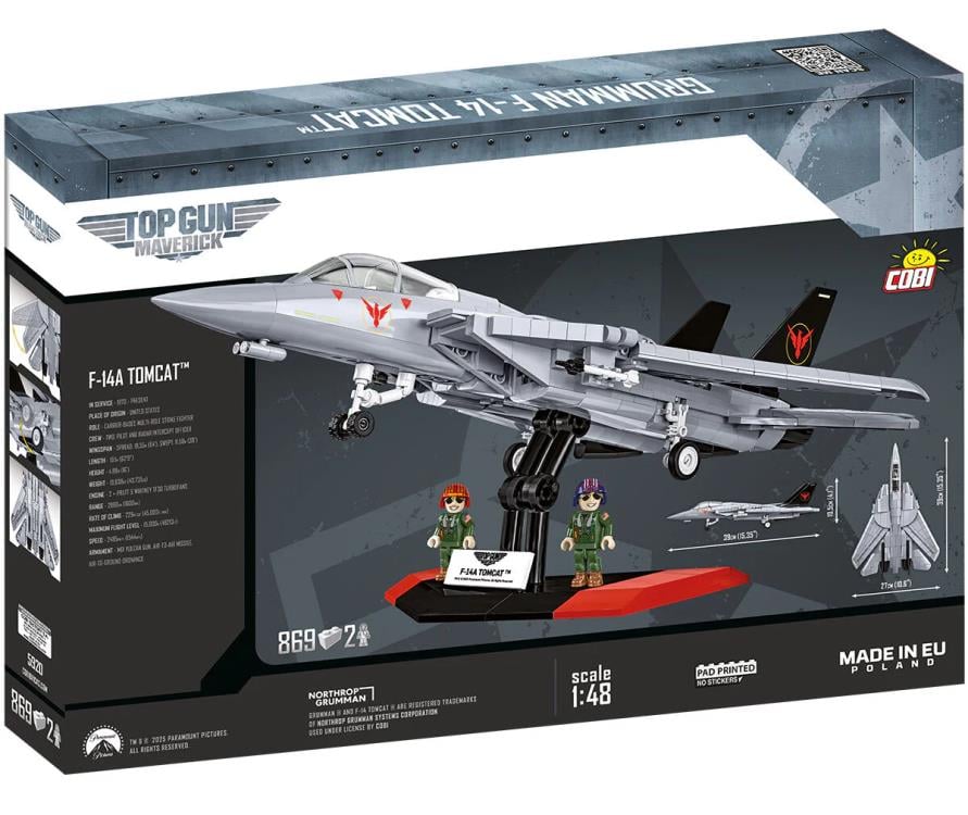 Top Gun: Maverick Grumman F-14 Tomcat 1/48 Scale Building Block Set Gallery Image 9