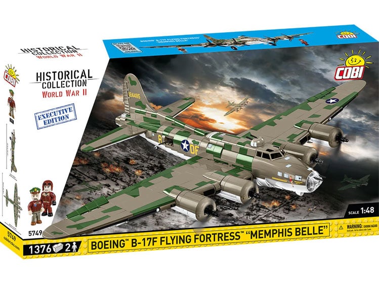 Historical Collection World War II Boeing B-17F Flying Fortress "Memphis Belle" (Executive Edition) 1/48 Scale Building Block Set Gallery Image 13