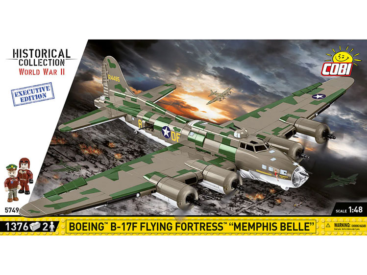 Historical Collection World War II Boeing B-17F Flying Fortress "Memphis Belle" (Executive Edition) 1/48 Scale Building Block Set Gallery Image 15