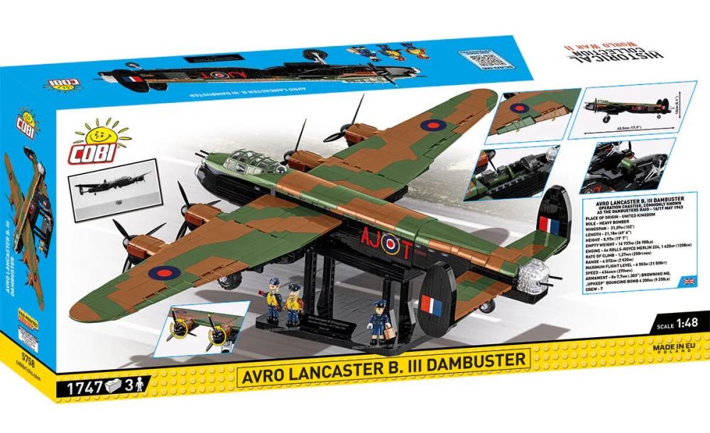 Historical Collection World War II Avro Lancaster B. III Dambuster (Executive Edition) 1/48 Scale Building Block Set Gallery Image 10