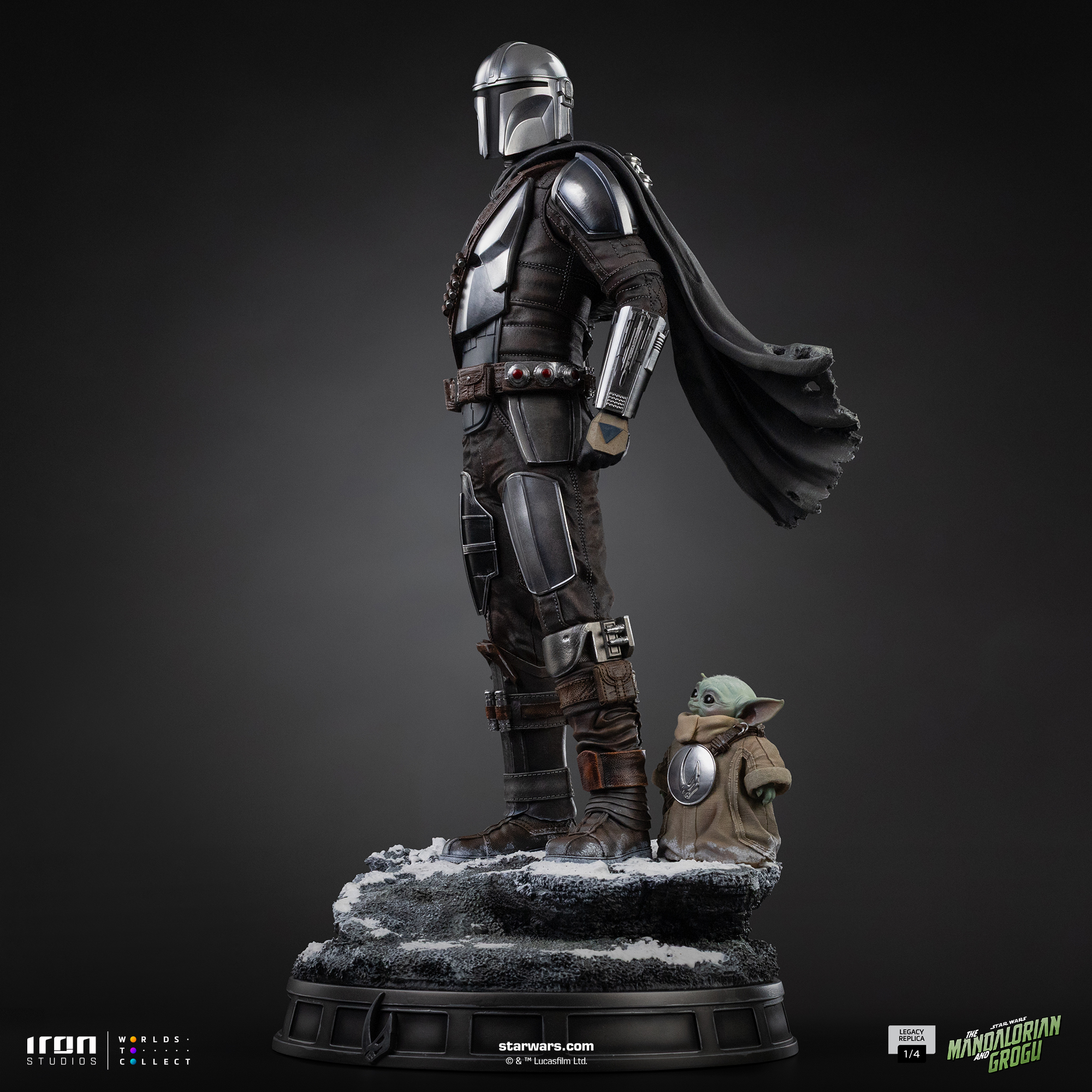 Star Wars: The Mandalorian & Grogu Legacy Replica The Mandalorian and Grogu 1/4 Scale Limited Edition Statue Gallery Image 7