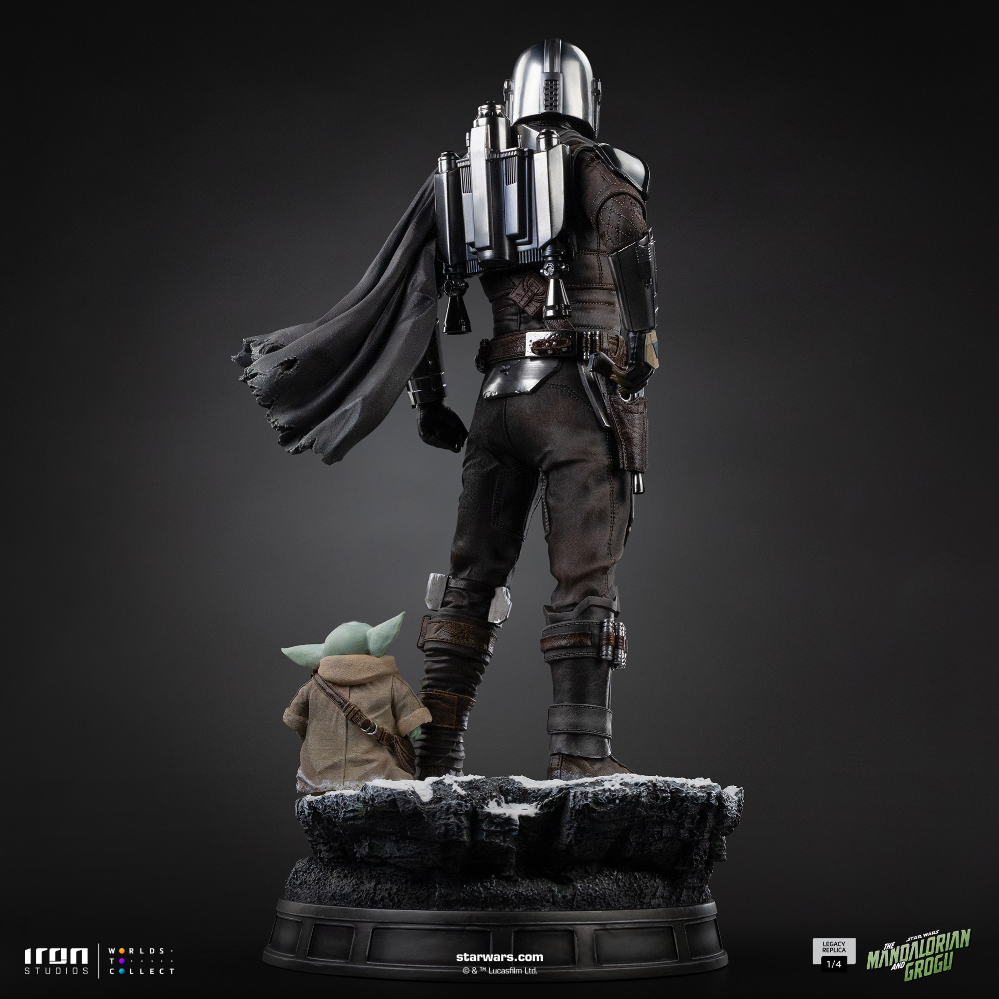 Star Wars: The Mandalorian & Grogu Legacy Replica The Mandalorian and Grogu 1/4 Scale Limited Edition Statue Gallery Image 8