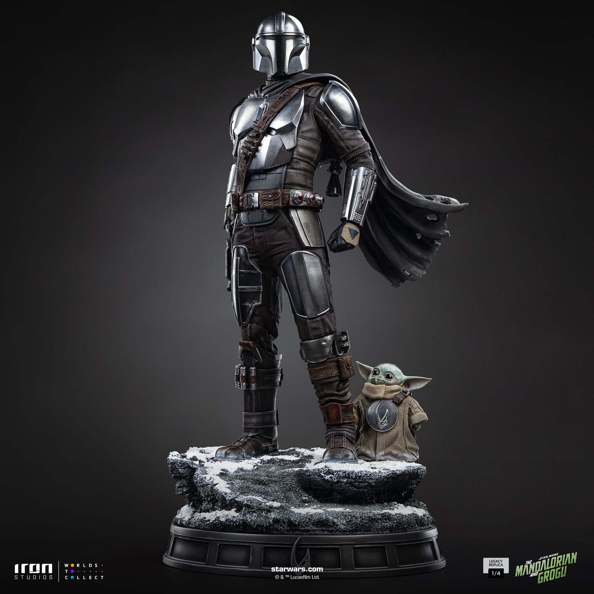 Star Wars: The Mandalorian & Grogu Legacy Replica The Mandalorian and Grogu 1/4 Scale Limited Edition Statue Gallery Image 3