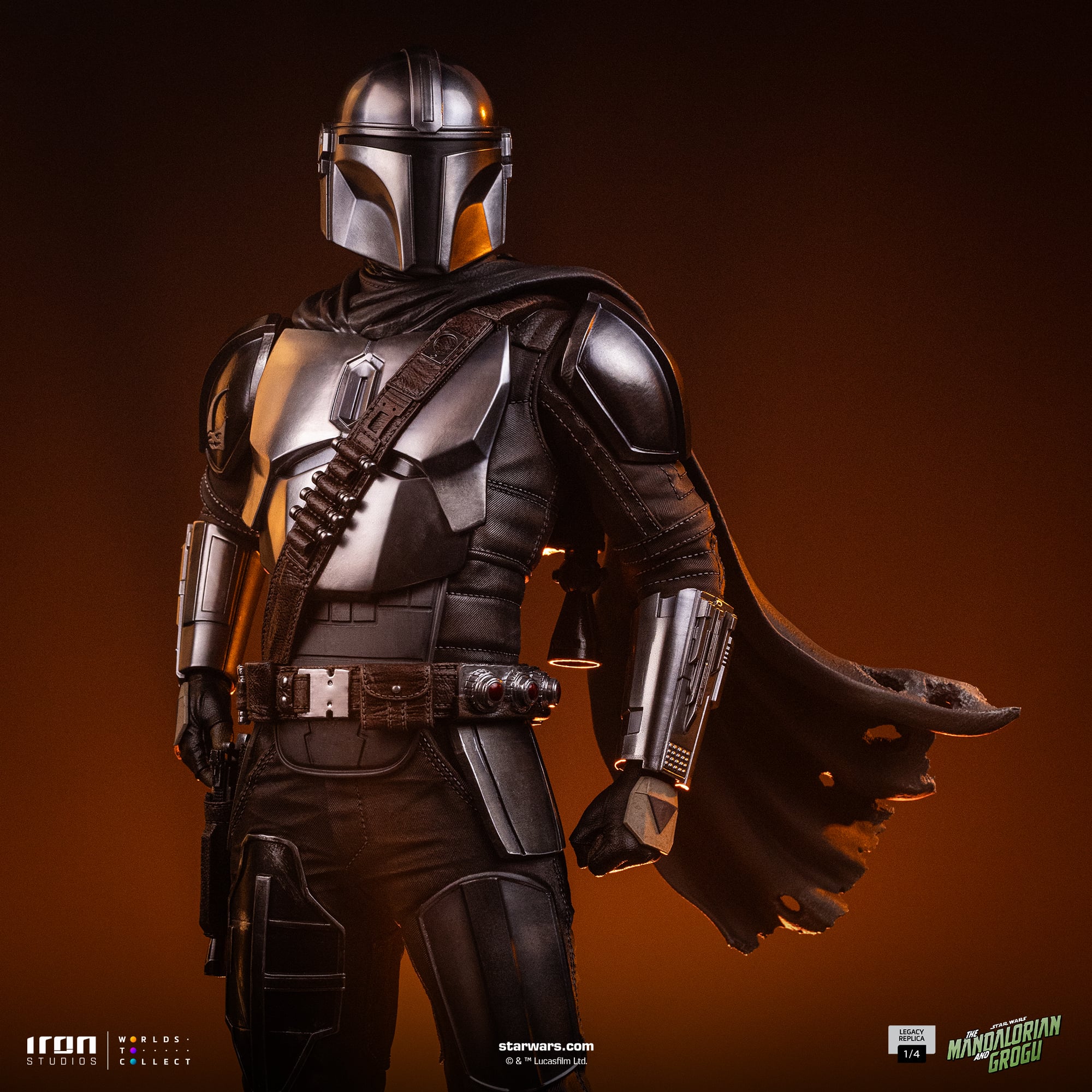 Star Wars: The Mandalorian & Grogu Legacy Replica The Mandalorian and Grogu 1/4 Scale Limited Edition Statue Gallery Image 10