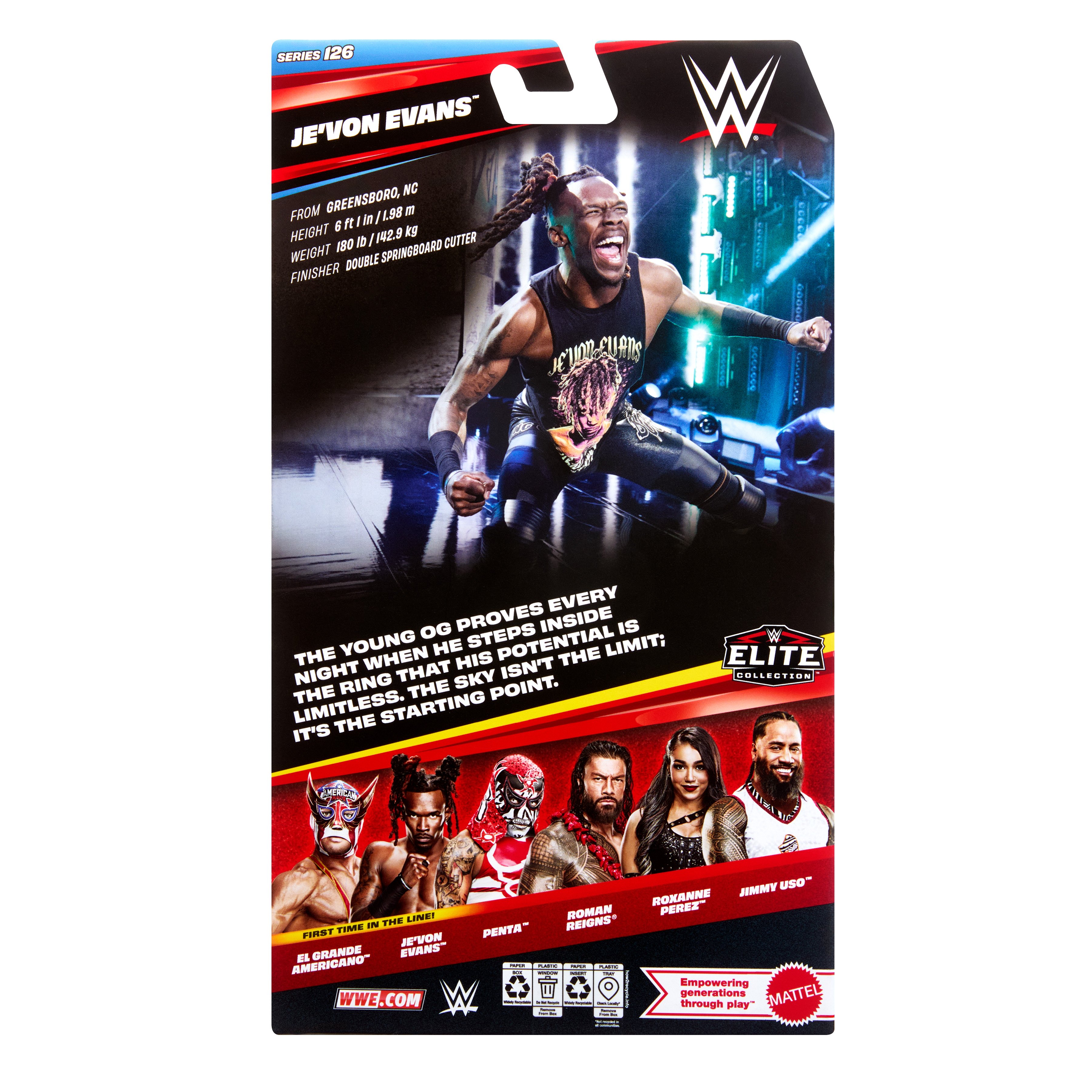 WWE Elite Collection Series 126 Je'Von Evans Action Figure Gallery Image 9