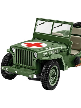 Jeep Historical Collection World War II Willys MB Medical 1/12 Scale Building Block Set Gallery Image 2