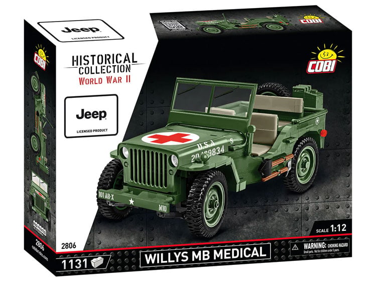 Jeep Historical Collection World War II Willys MB Medical 1/12 Scale Building Block Set Gallery Image 13