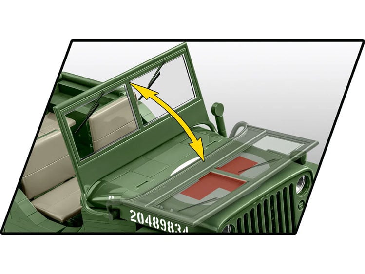 Jeep Historical Collection World War II Willys MB Medical 1/12 Scale Building Block Set Gallery Image 8