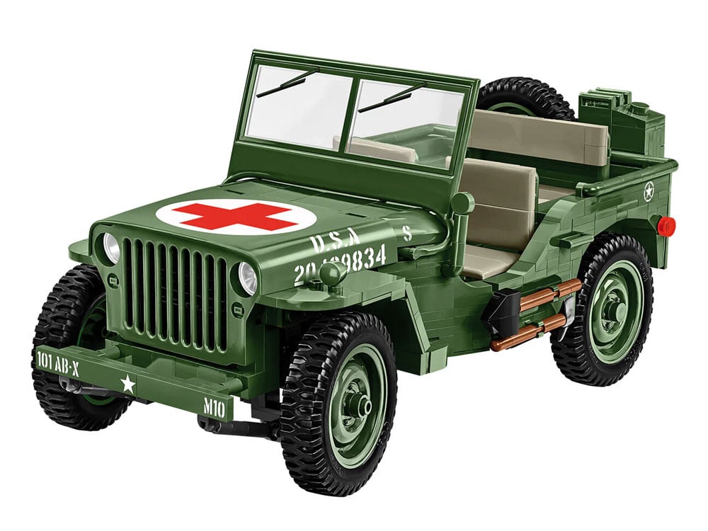 Jeep Historical Collection World War II Willys MB Medical 1/12 Scale Building Block Set Gallery Image 12