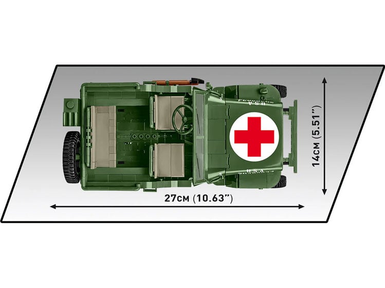 Jeep Historical Collection World War II Willys MB Medical 1/12 Scale Building Block Set Gallery Image 11