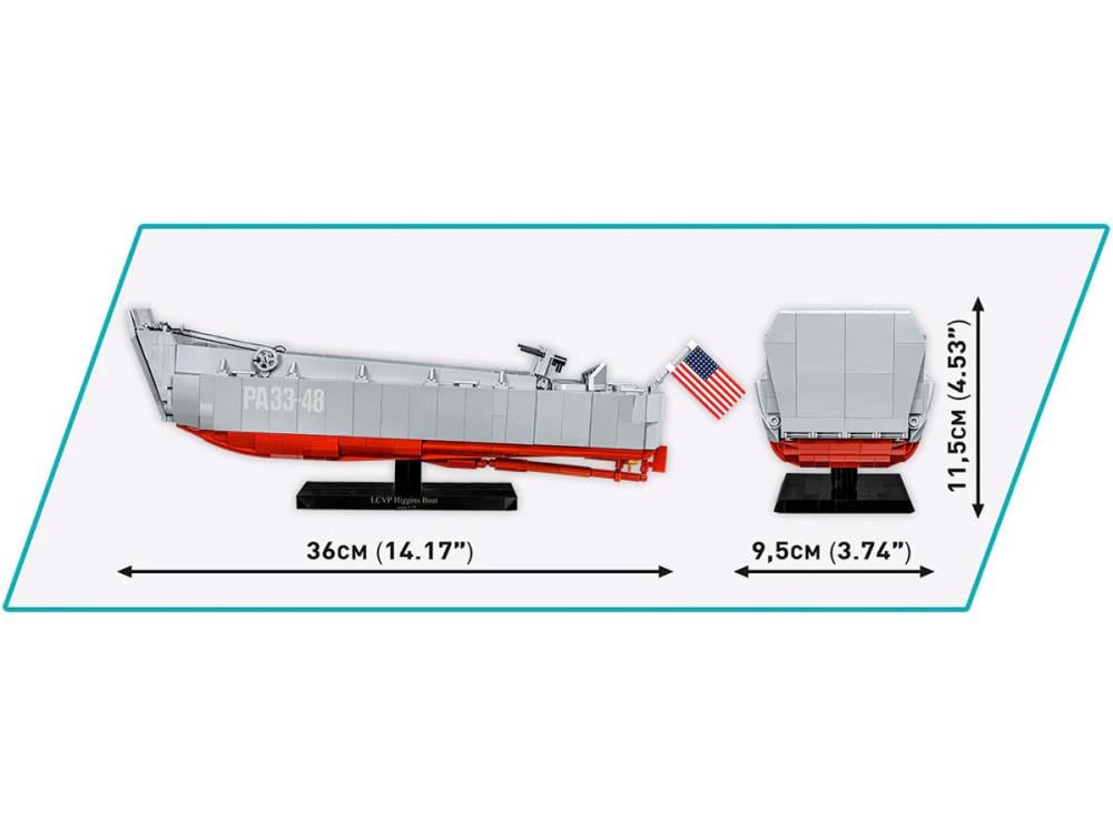Historical Collection World War II D-Day 80th Anniversary LCVP Higgins Boat 1/35 Scale Building Block Set Gallery Image 5