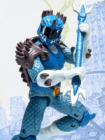 Godzilla vs. The Mighty Morphin Power Rangers II Blue Anguirus Kaiju Ranger Action Figure Gallery Image 2