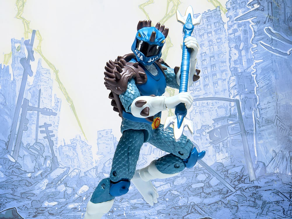 Godzilla vs. The Mighty Morphin Power Rangers II Blue Anguirus Kaiju Ranger Action Figure Gallery Image 1