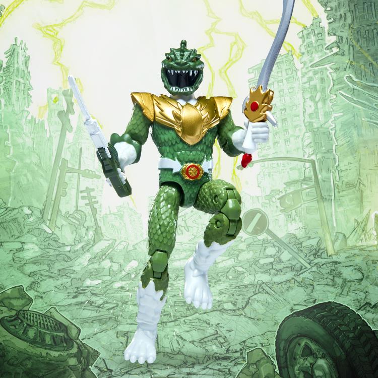 Godzilla vs. The Mighty Morphin Power Rangers II Green Godzilla Kaiju Ranger Action Figure Gallery Image 3