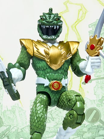 Godzilla vs. The Mighty Morphin Power Rangers II Green Godzilla Kaiju Ranger Action Figure Gallery Image 2