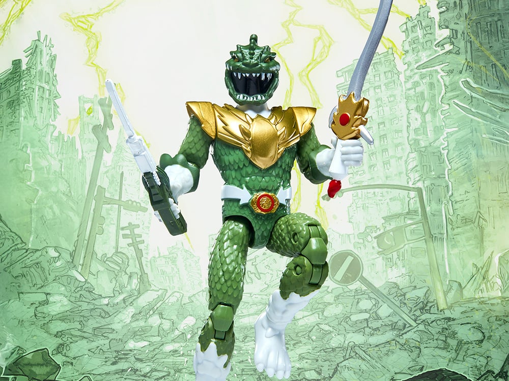 Godzilla vs. The Mighty Morphin Power Rangers II Green Godzilla Kaiju Ranger Action Figure Gallery Image 1